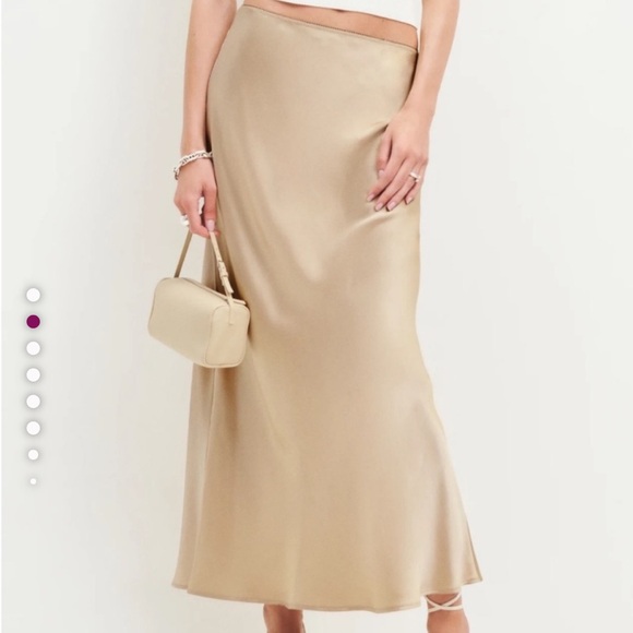 Reformation Dresses & Skirts - Reformation Layla silk skirt (gold/champagne)